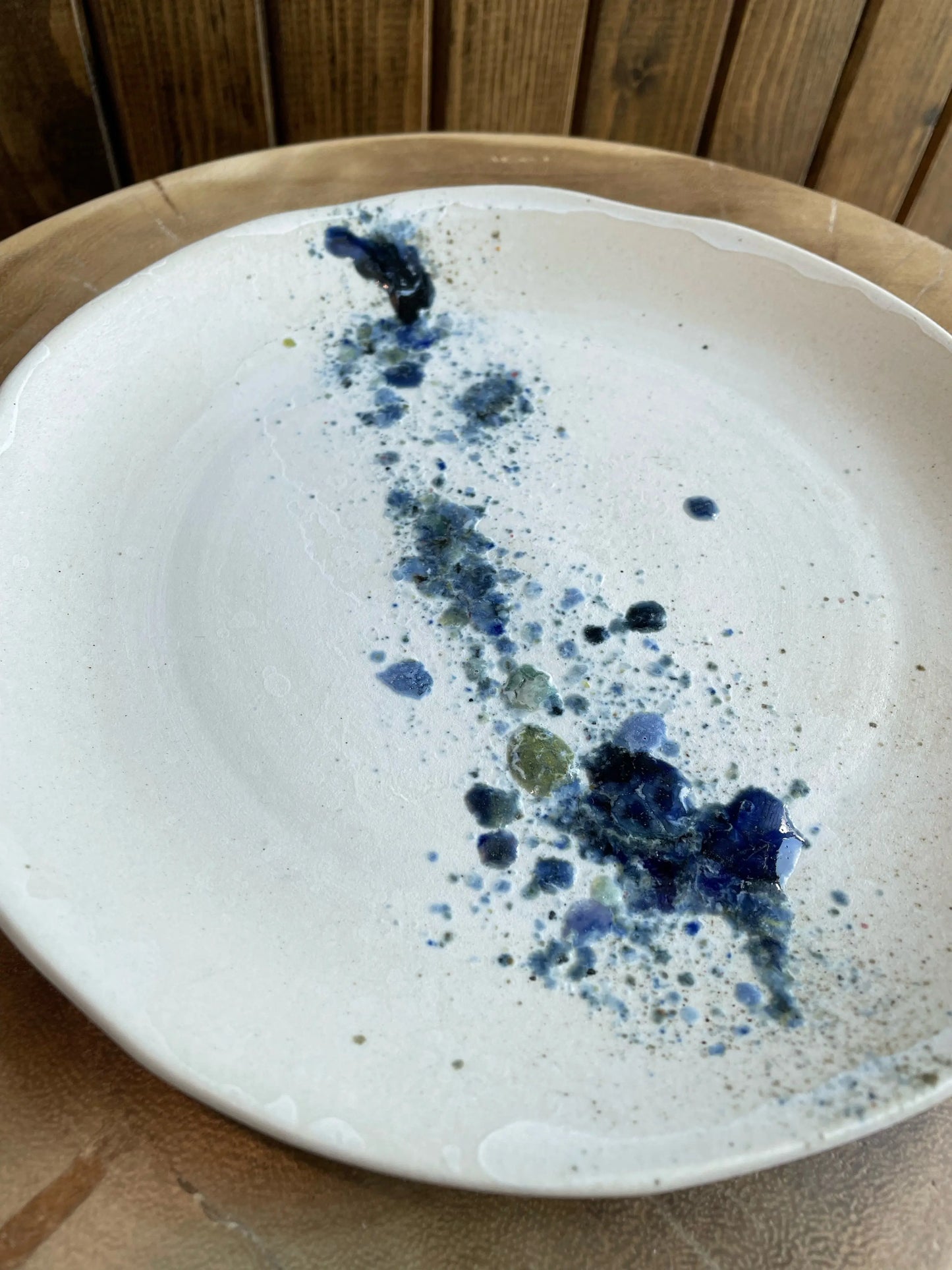 Navy Splash Plate DOT點子
