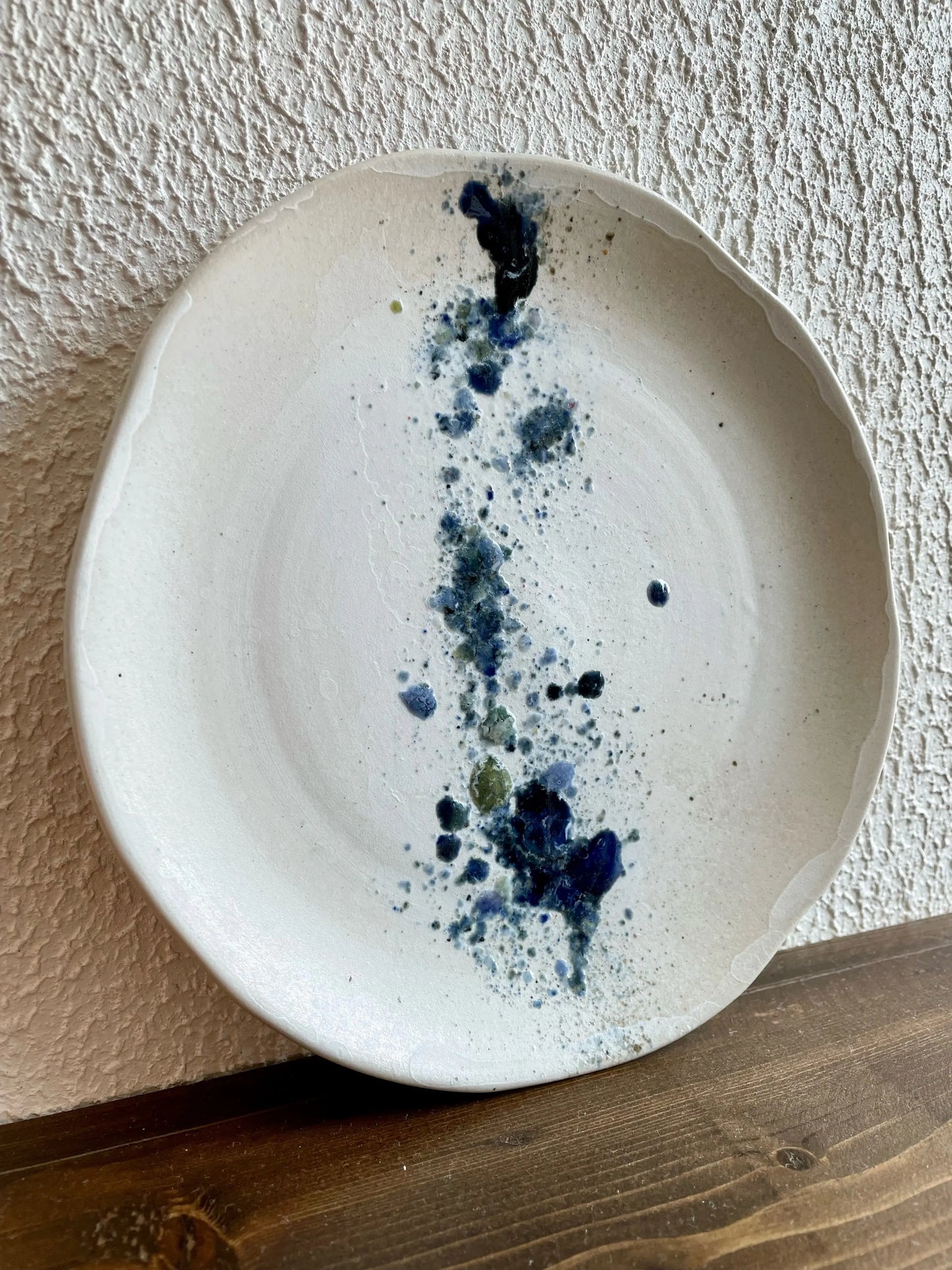 Navy Splash Plate DOT點子
