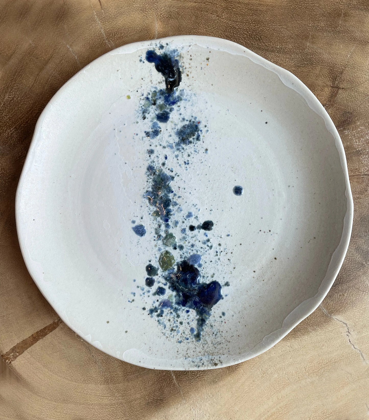 Navy Splash Plate DOT點子
