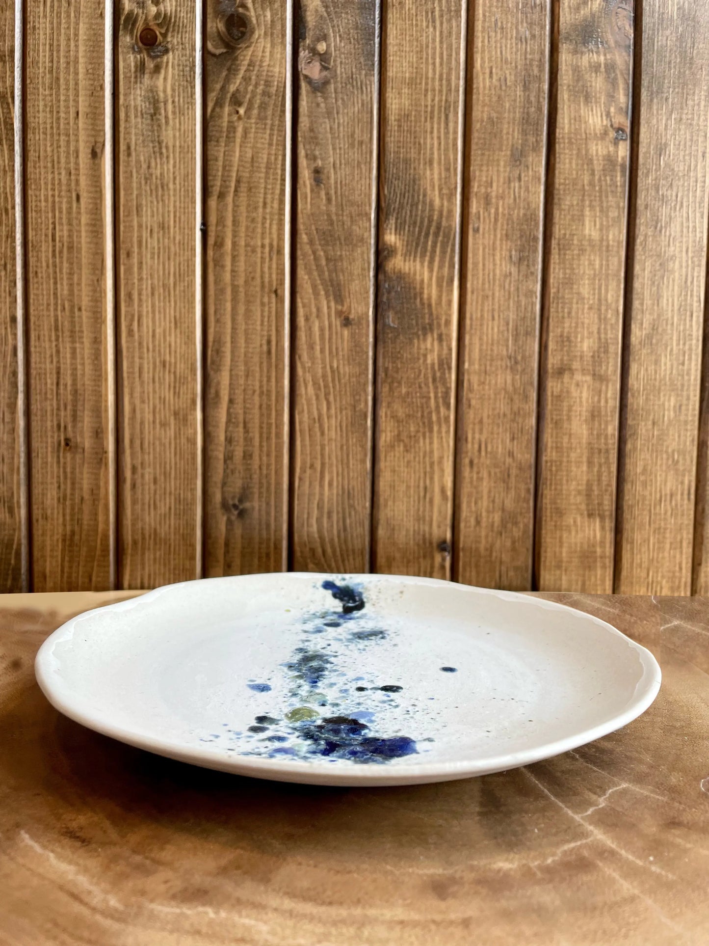 Navy Splash Plate DOT點子