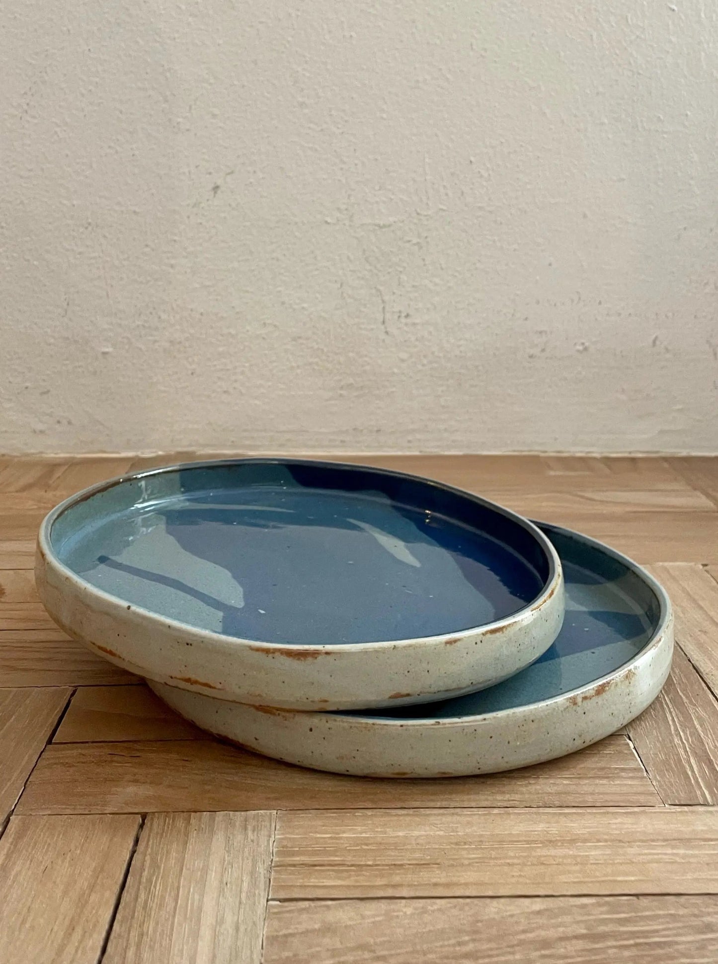 Sea Mood Stoneware Plate In Clay