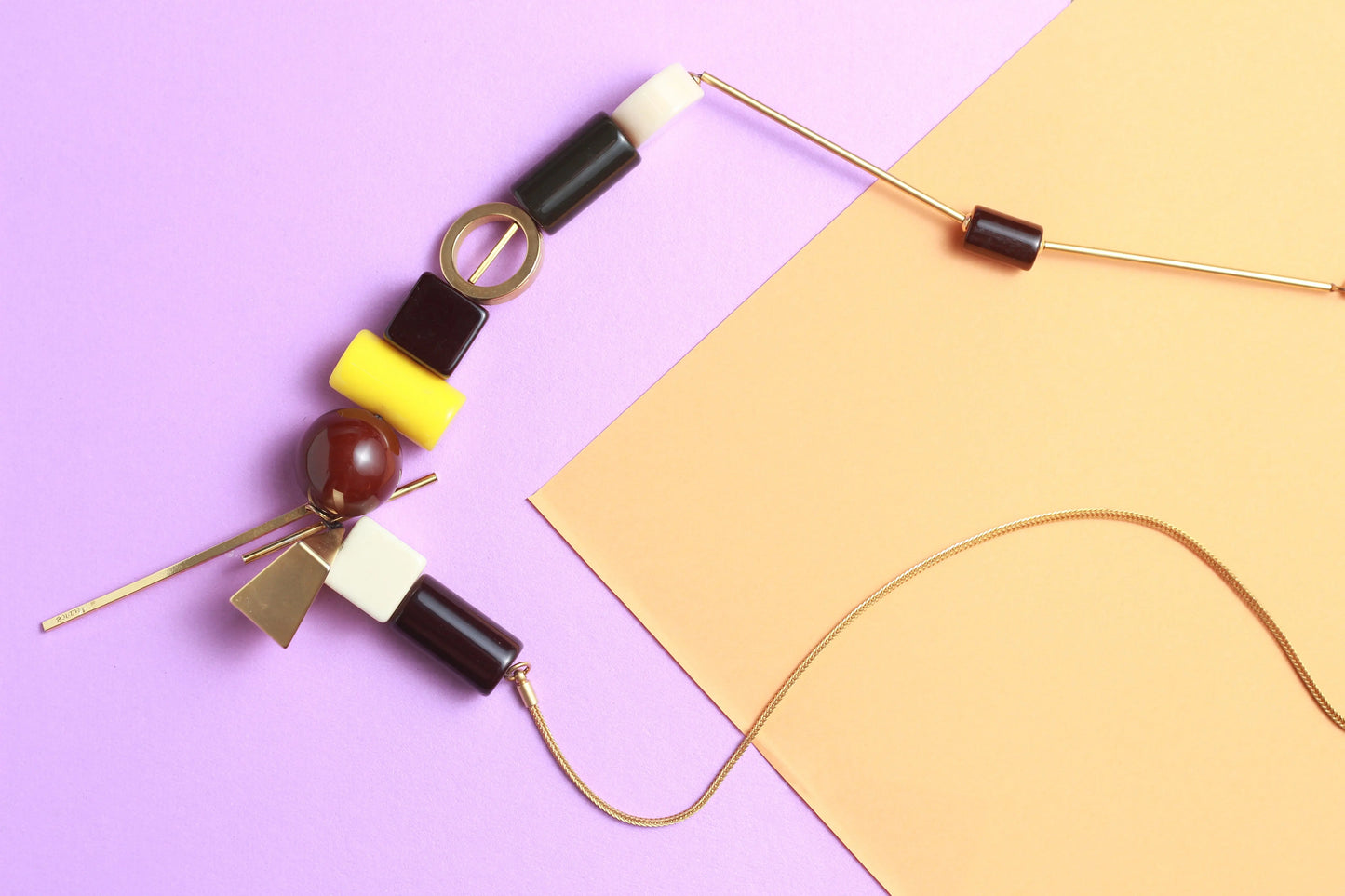 Acetate & Brass Bead Necklace dotliving