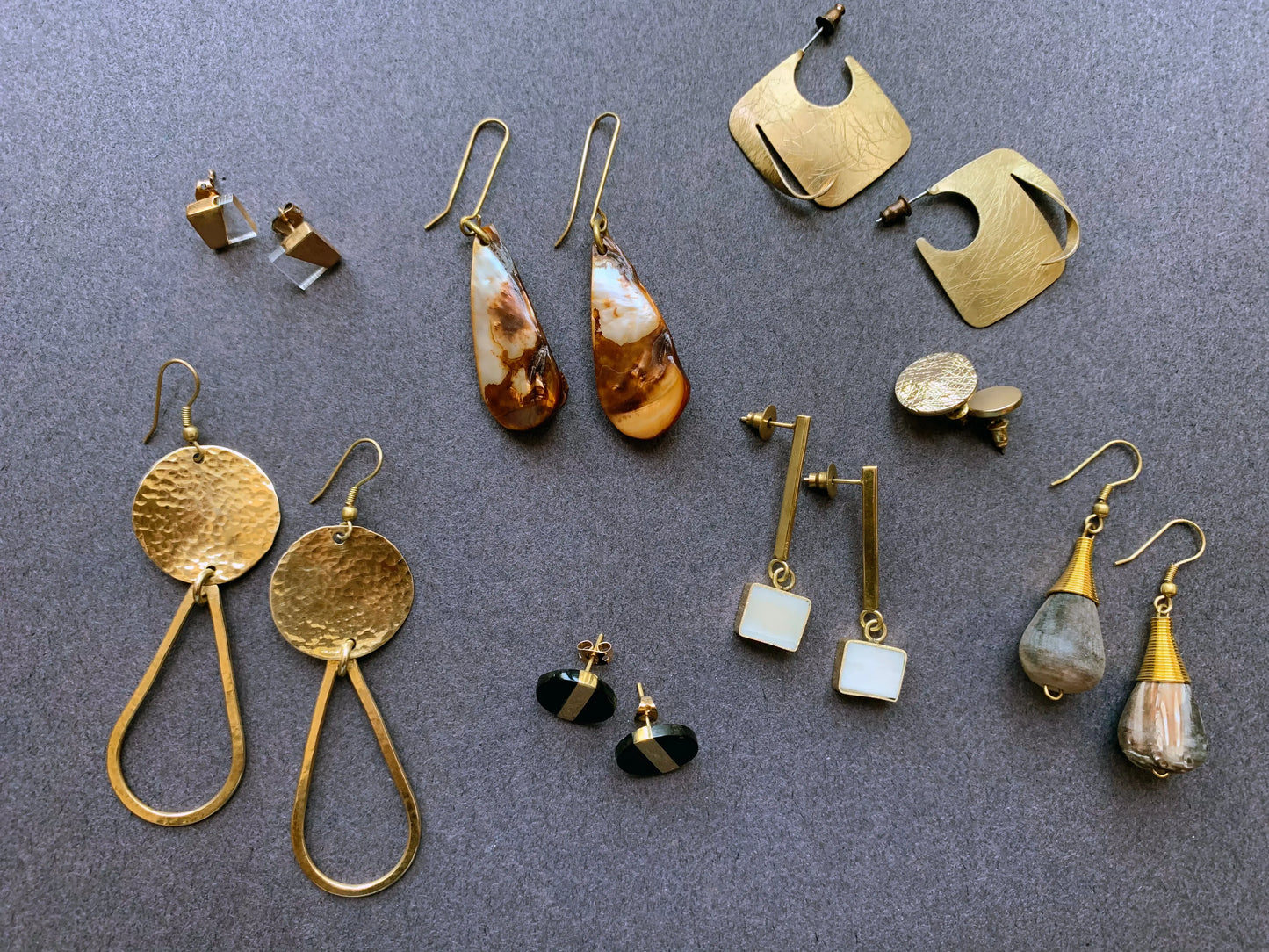 Brass Statement Earrings ETSY - JanesBeadsKe