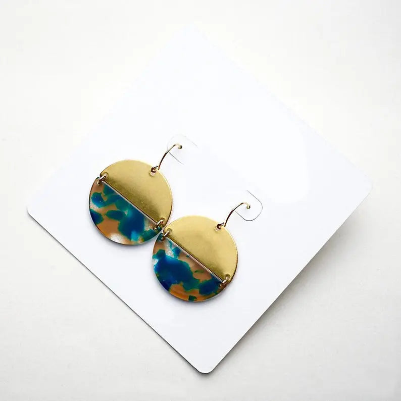 Half Moon Brass Earrings ETSY - Areen Creations