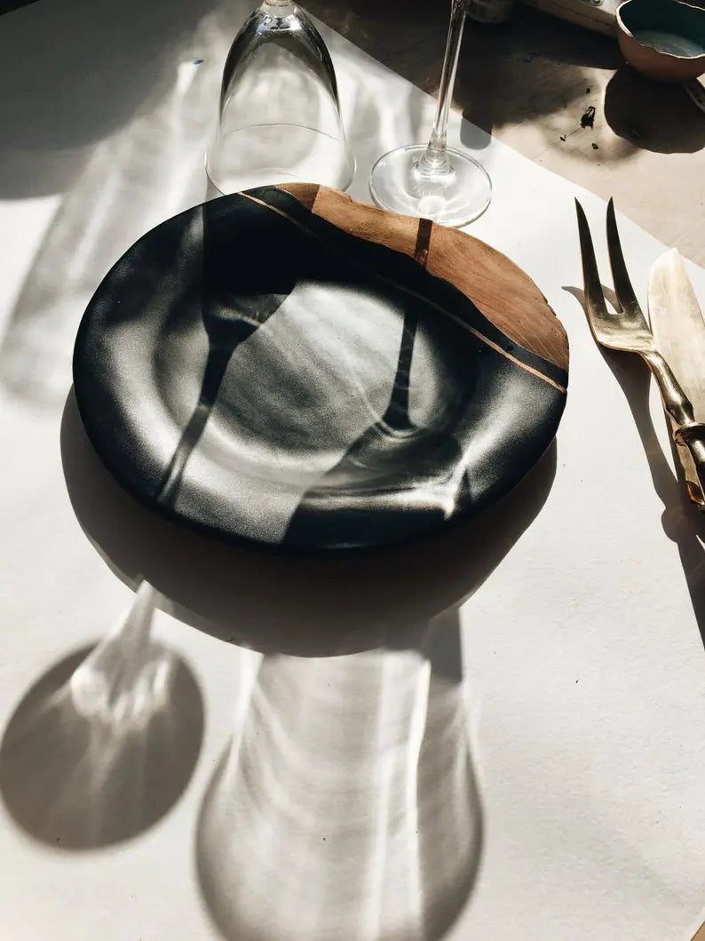 Hand Painted Plates with Gold Luster ETSY - Tiletiletesto