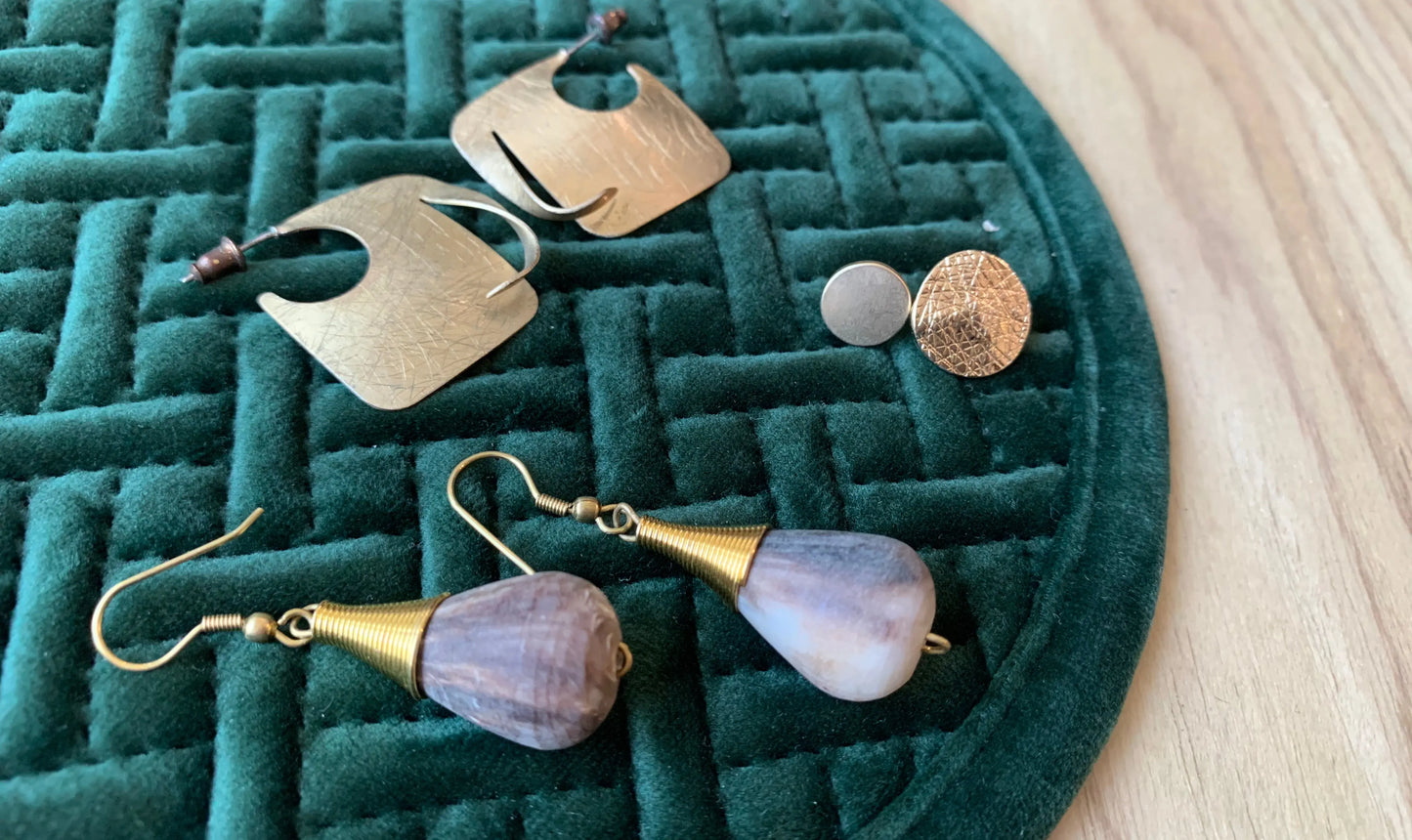 Horn Teardrop Earrings ETSY - JanesBeadsKe