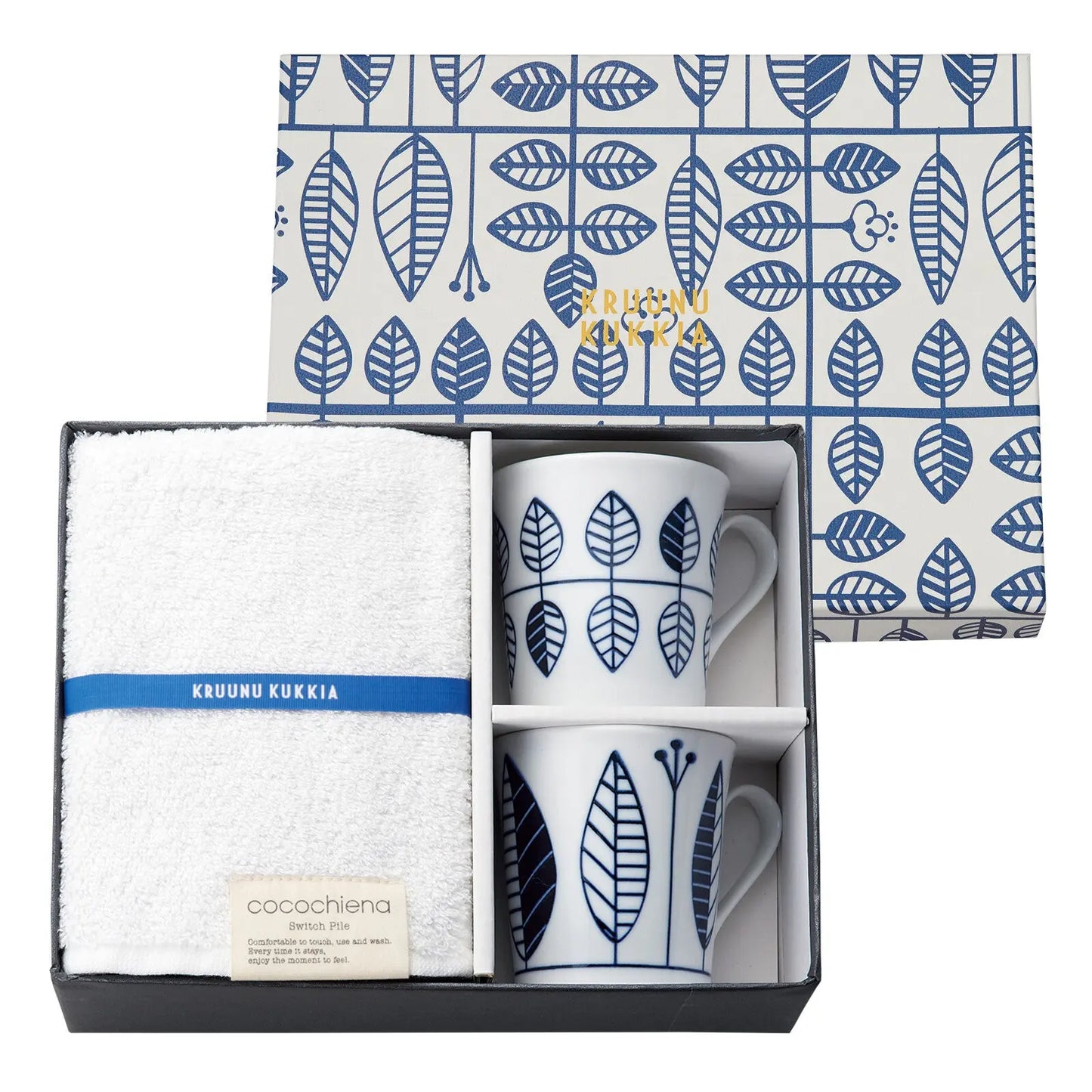 KRUUNU KUKKIA Mug Fluffy Towel Set Super Delivery - OGURA TOKI