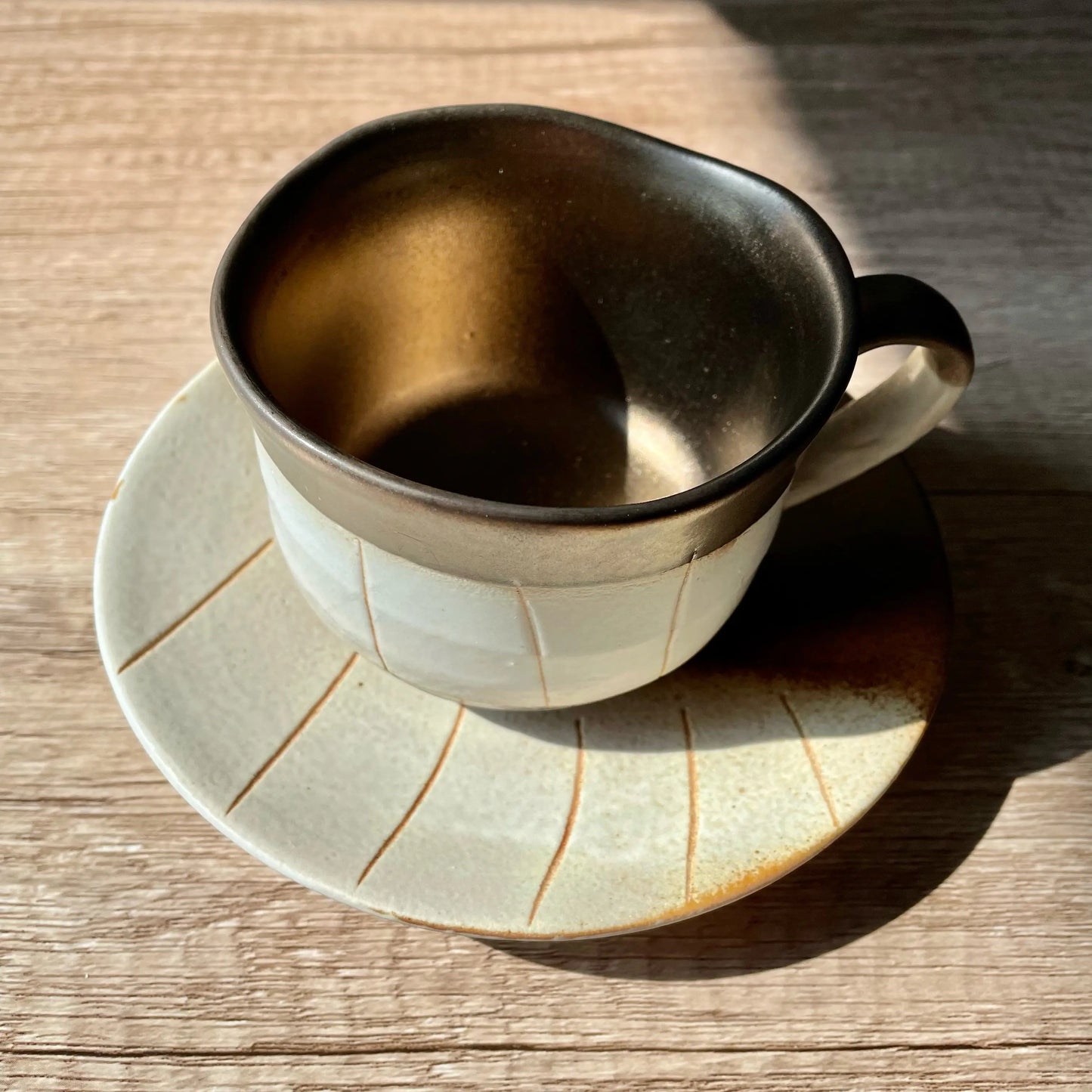 Maruyoshi Toki Golden Decoration Coffee Cup with Saucer Super Delivery - OEX