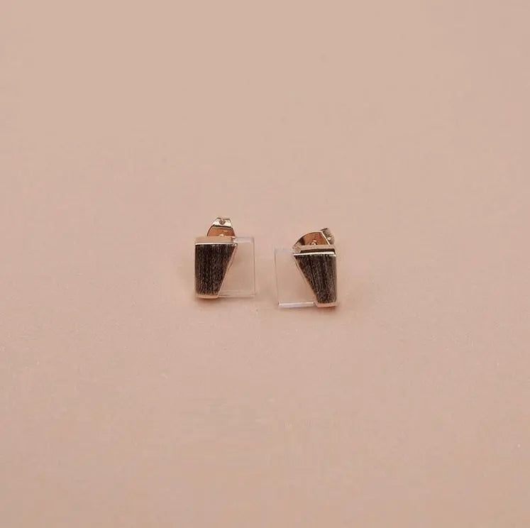 Square Brass Earrings dotliving