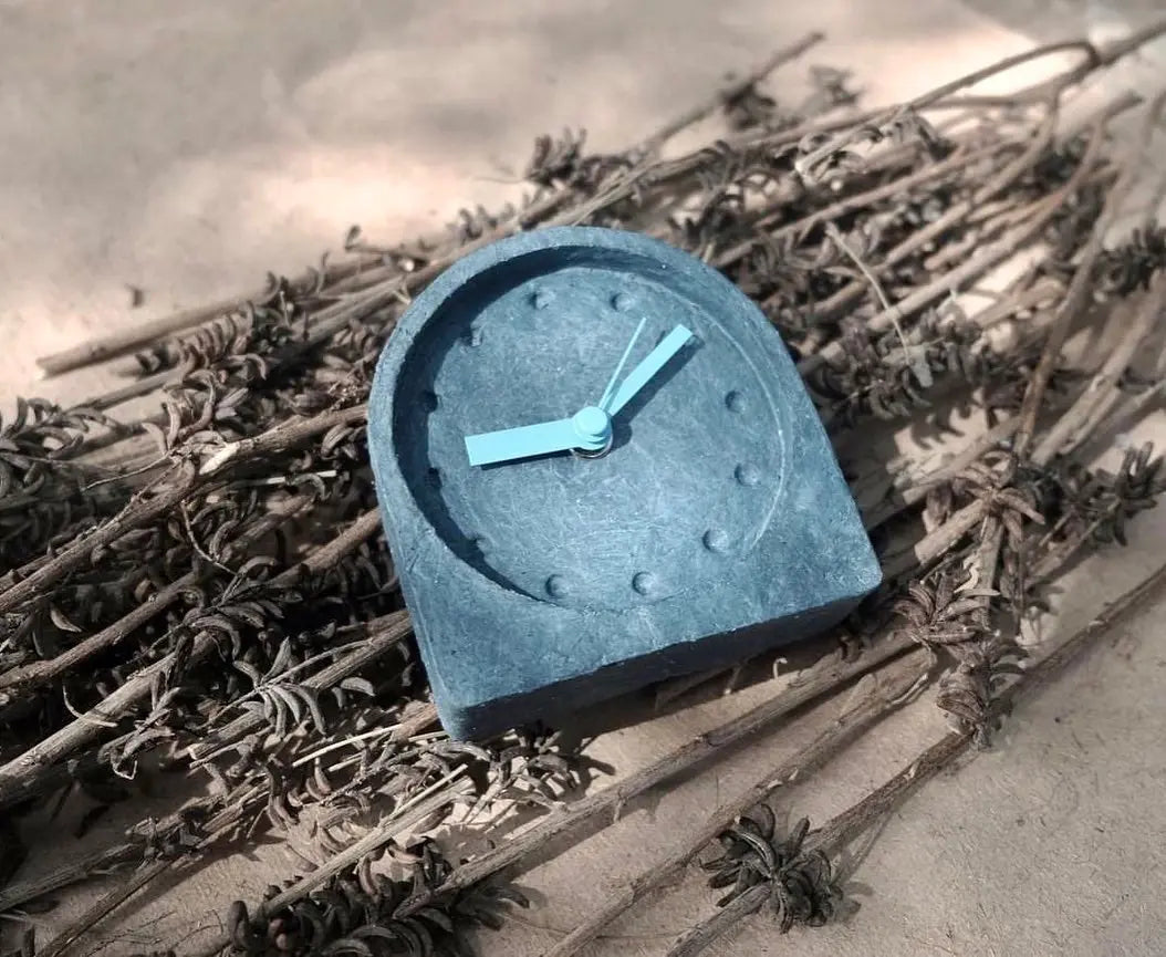 Table Clock from Elephant Poo (S) Hyperdesign-lab