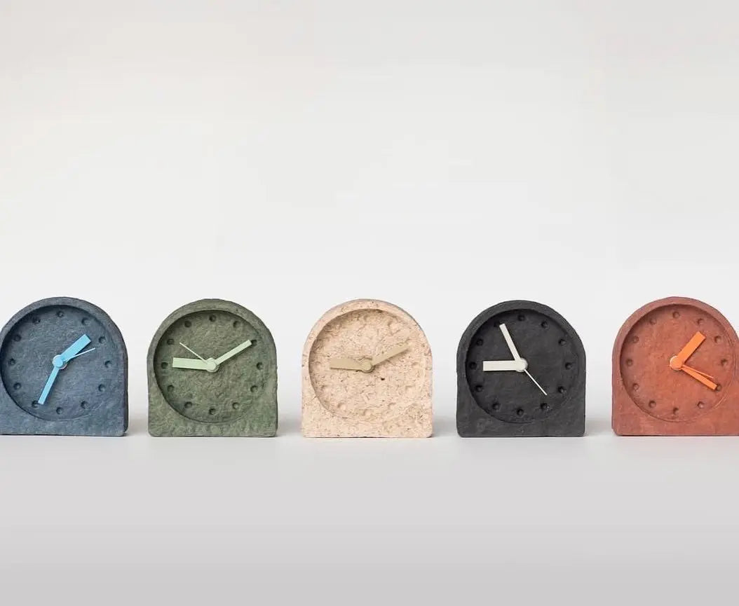 Table Clock from Elephant Poo (S) Hyperdesign-lab