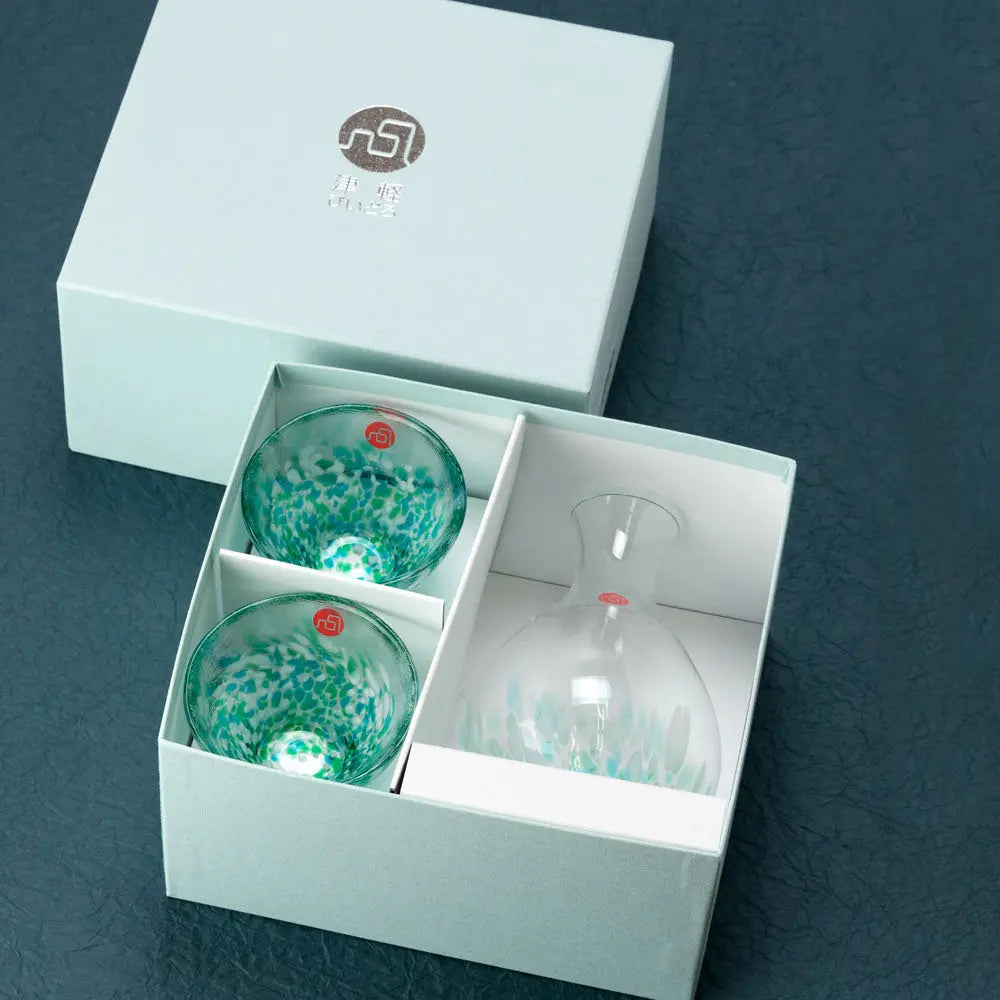 Tsugaru Vidro (津軽びいどろ) Sake Set - Mizubasho Super Delivery - Neowing