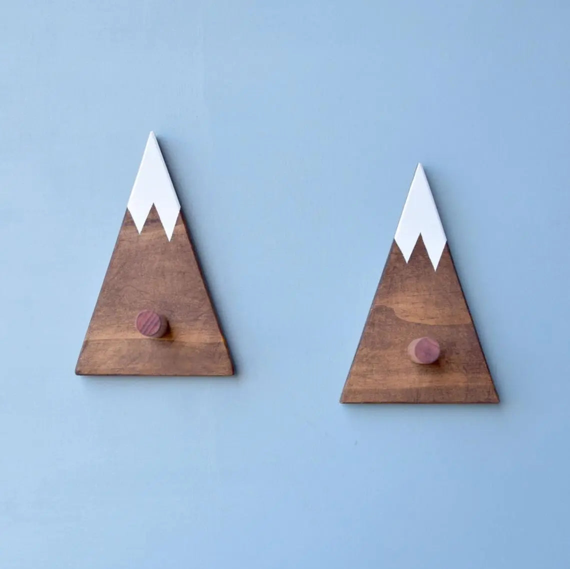 Wooden Mountain Wall Hook ETSY - hachiandtegs