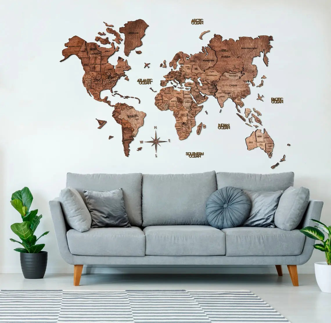 World Map Wall Art Décor ETSY - EnjoyTheWood