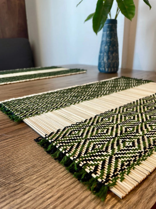 Bamboo and Cotton Yarn Placemat (Set for 2) DOT點子