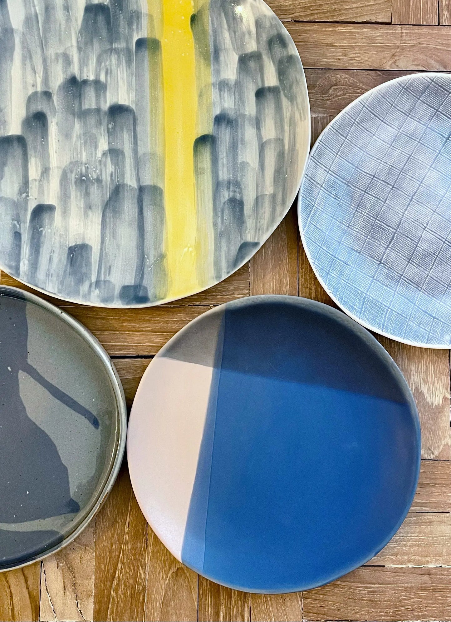 Mix Blue Geometric Plate Muak