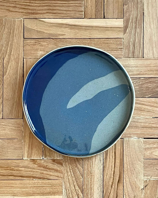 Sea Mood Stoneware Plate In Clay