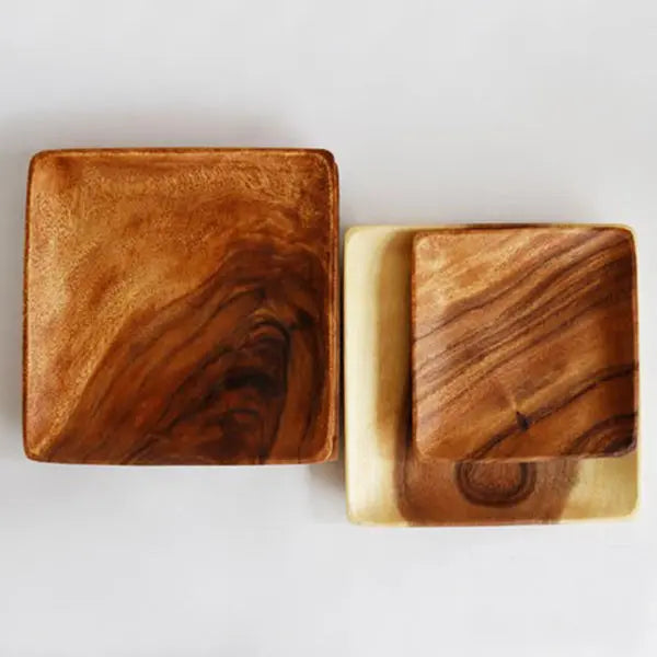 Acacia Wood Square Plate Super Delivery - SHISEIHANBAI