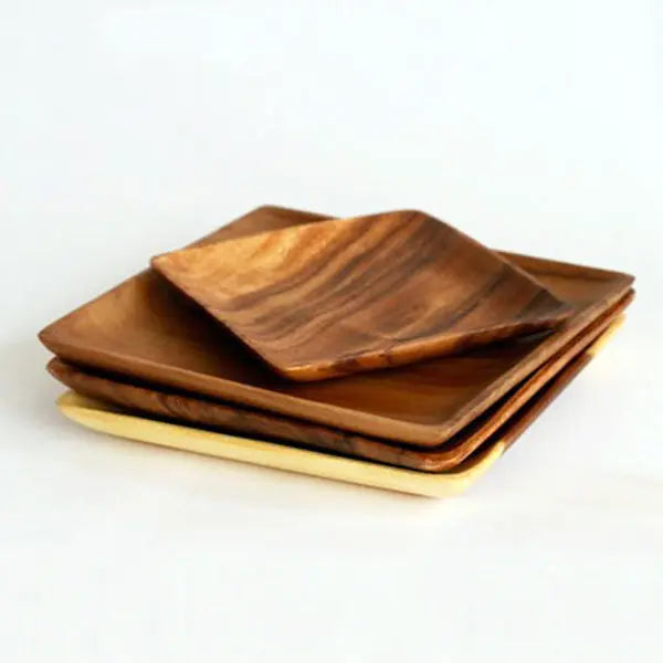 Acacia Wood Square Plate Super Delivery - SHISEIHANBAI