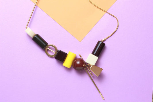 Acetate & Brass Bead Necklace dotliving