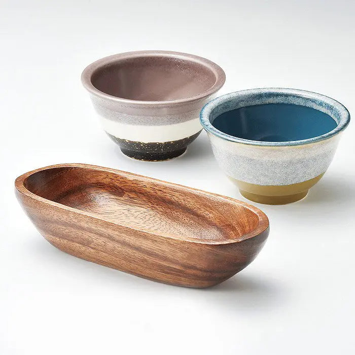 Glaze Works Mino Ware Bowl Gift Set Super Delivery - Aito