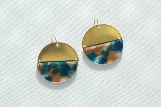 Half Moon Brass Earrings ETSY - Areen Creations