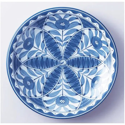 Indigo Japanese Flower Plate Super Delivery - Cierto