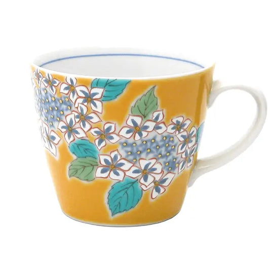 Kutani Mug (Yellow/ Blue) Super Delivery - KUTANIYAKI TOUJUDOU