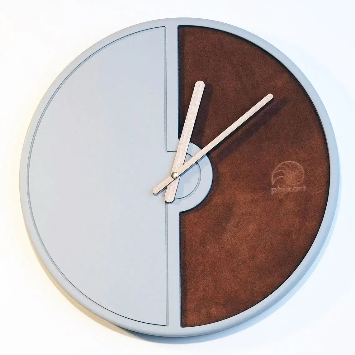 Leather Plated Wall Clock ETSY - Phixart