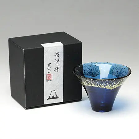 Mt. Fuji Sake Cup (Special Edition) - Blue Super Delivery - Kimoto glass