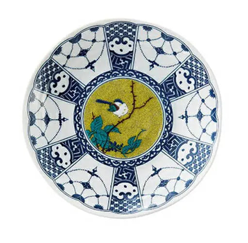 Sometsuke Yoshida Kutani Ware 22.5cm Plate (吉田屋) Super Delivery - KUTANIYAKI TOUJUDOU
