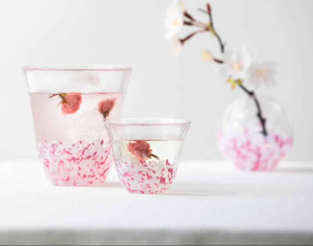 Tsugaru Vidro (津軽びいどろ) Sakura Sake Cup Super Delivery - Neowing