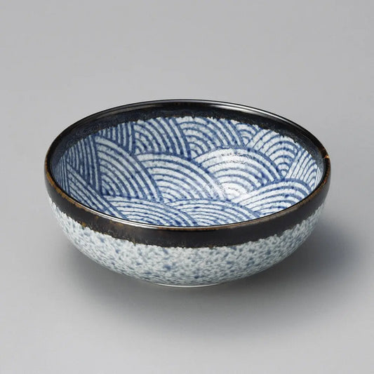 Wave Pattern Large Bowl Super Delivery - Mitsui Pottery