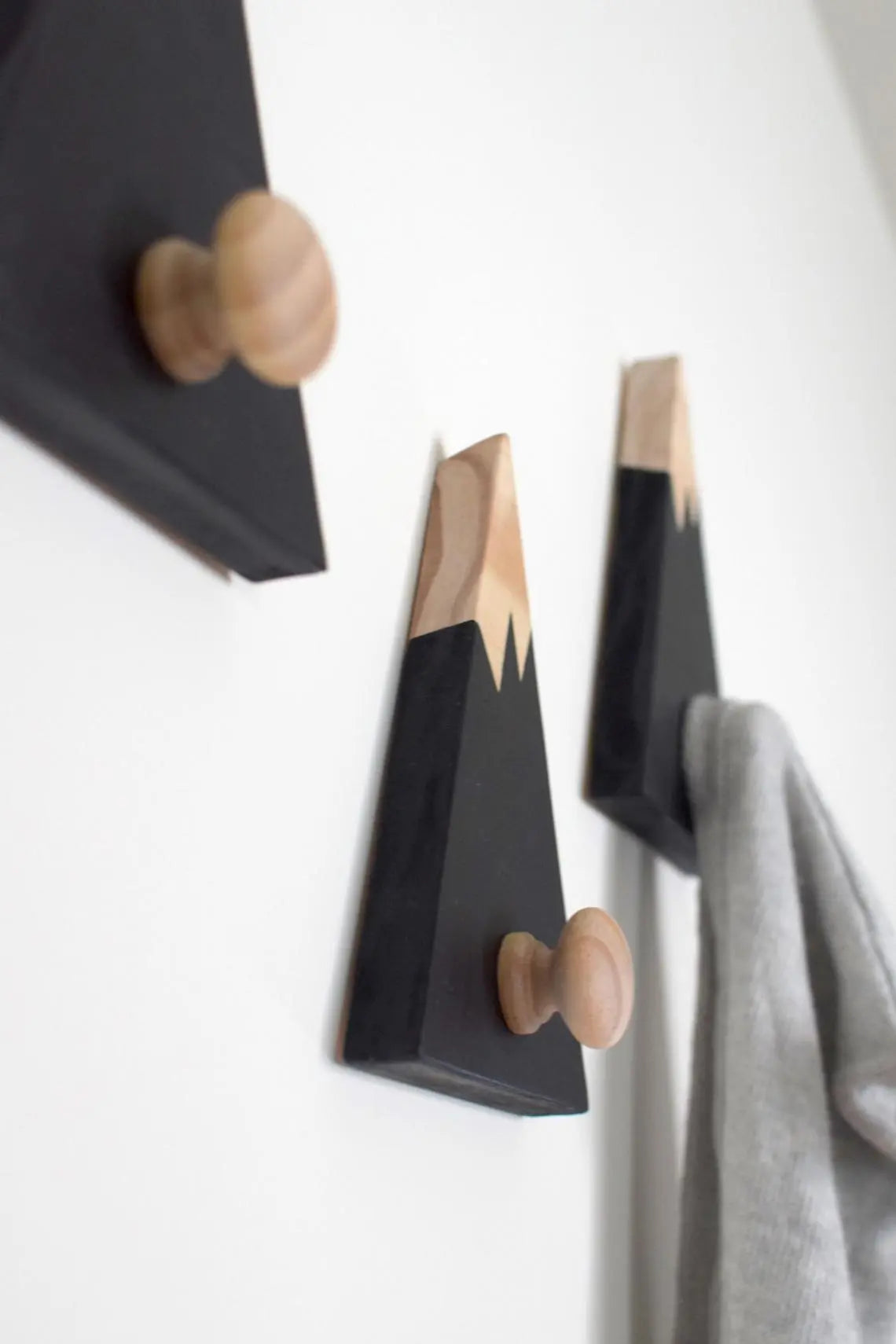 Wooden Mountain Wall Hook (for Kids) ETSY - hachiandtegs