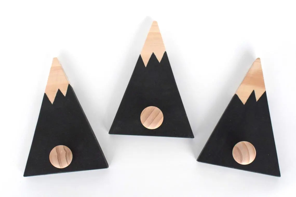 Wooden Mountain Wall Hook (for Kids) ETSY - hachiandtegs